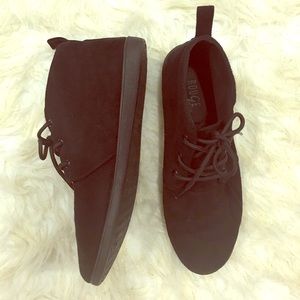 Black suede shoes